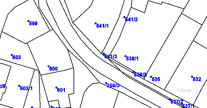 Parcela st. 541/3 v KÚ Heršpice, Katastrální mapa