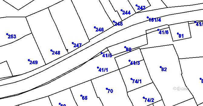 Parcela st. 41/5 v KÚ Heršpice, Katastrální mapa