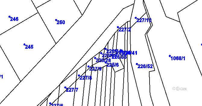 Parcela st. 226/29 v KÚ Nížkovice, Katastrální mapa