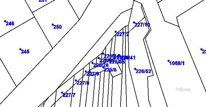 Parcela st. 226/34 v KÚ Nížkovice, Katastrální mapa