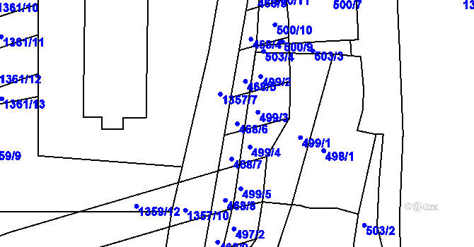Parcela st. 468/6 v KÚ Nížkovice, Katastrální mapa