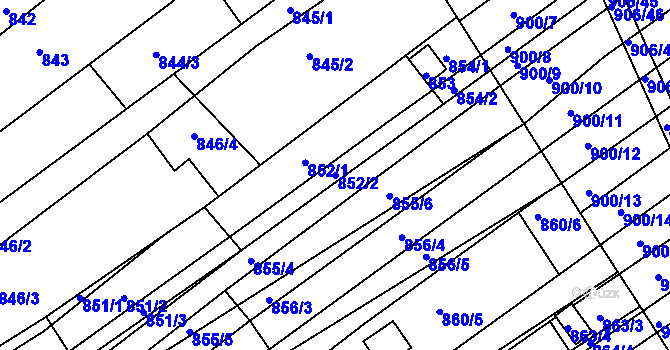 Parcela st. 852/2 v KÚ Nížkovice, Katastrální mapa