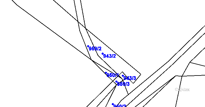 Parcela st. 943/2 v KÚ Nížkovice, Katastrální mapa