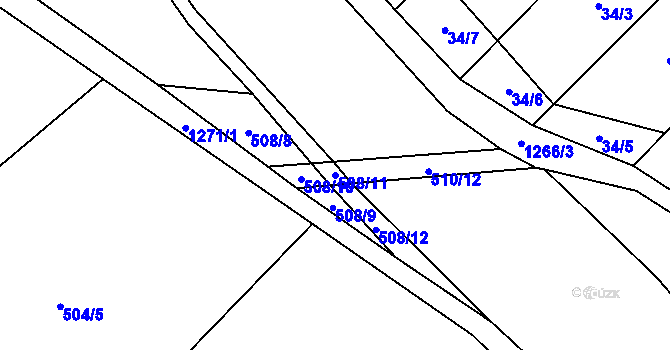Parcela st. 508/11 v KÚ Libovice, Katastrální mapa