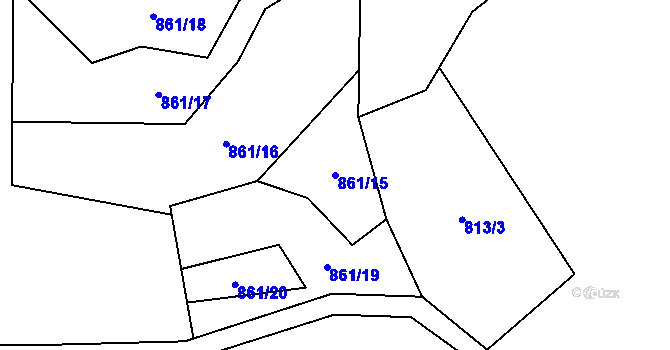 Parcela st. 861/15 v KÚ Libovice, Katastrální mapa