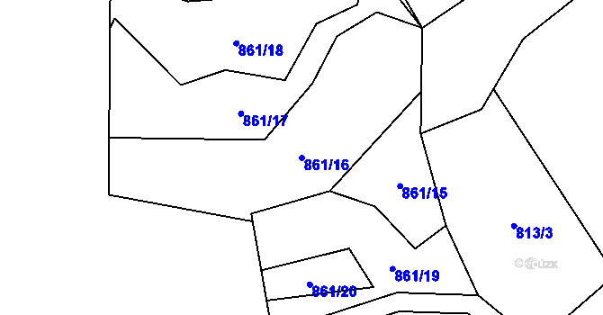 Parcela st. 861/16 v KÚ Libovice, Katastrální mapa