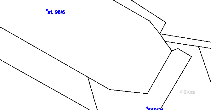 Parcela st. 96/4 v KÚ Nosálov, Katastrální mapa