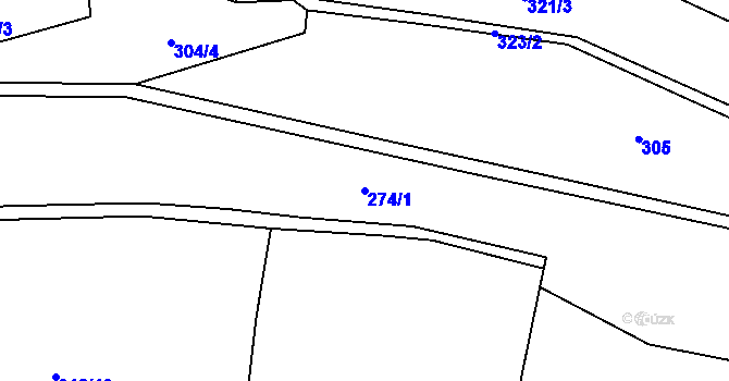 Parcela st. 274/1 v KÚ Nosálov, Katastrální mapa