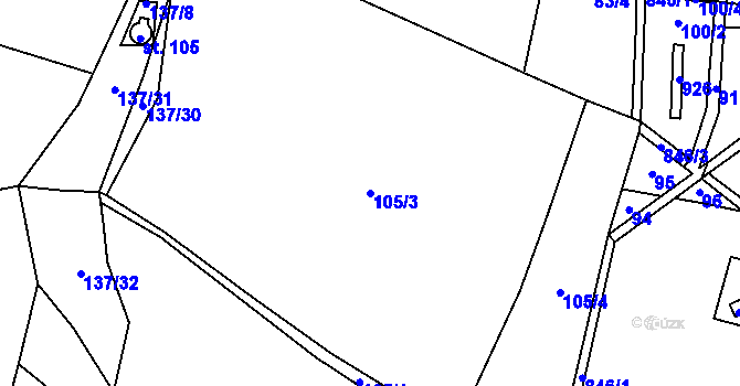 Parcela st. 105/3 v KÚ Nosálov, Katastrální mapa