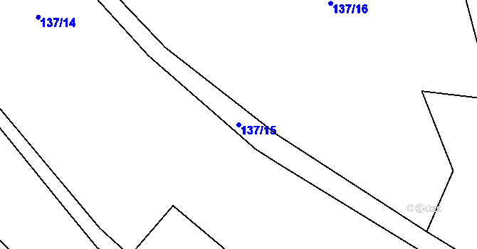 Parcela st. 137/15 v KÚ Nosálov, Katastrální mapa