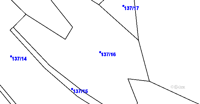 Parcela st. 137/16 v KÚ Nosálov, Katastrální mapa