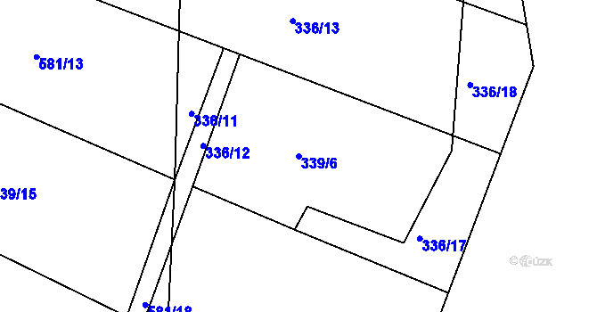 Parcela st. 339/6 v KÚ Nosetín, Katastrální mapa