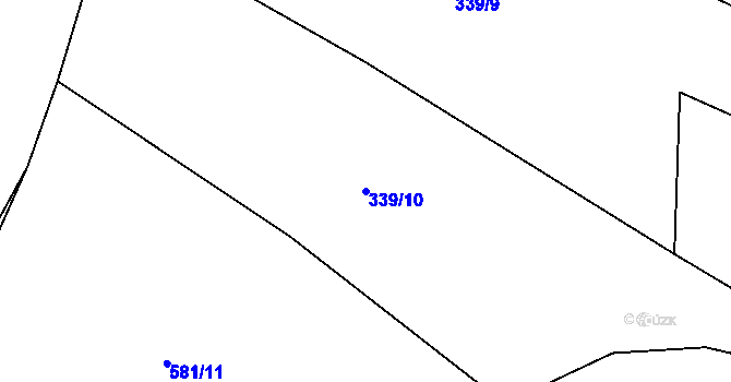 Parcela st. 339/10 v KÚ Nosetín, Katastrální mapa