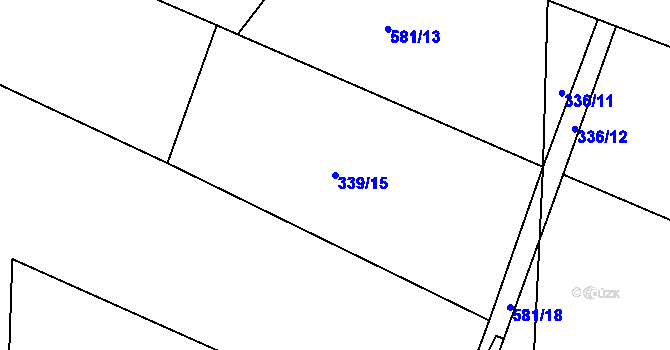 Parcela st. 339/15 v KÚ Nosetín, Katastrální mapa