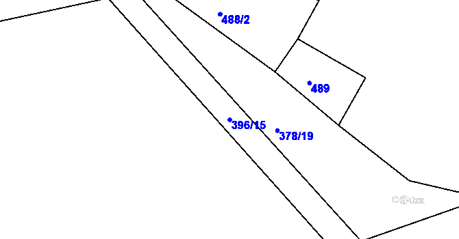 Parcela st. 396/15 v KÚ Nosetín, Katastrální mapa