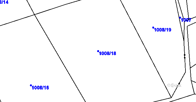 Parcela st. 1008/18 v KÚ Nosetín, Katastrální mapa