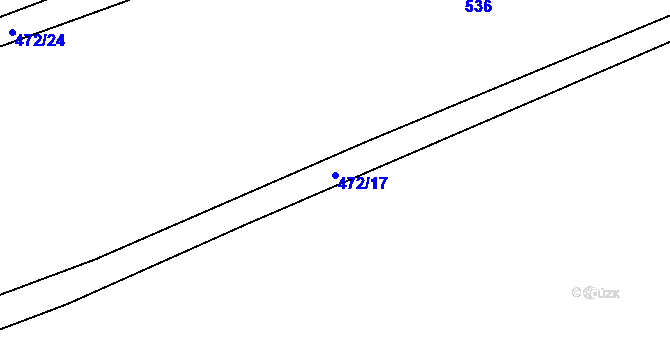 Parcela st. 472/17 v KÚ Nižní Lhoty, Katastrální mapa