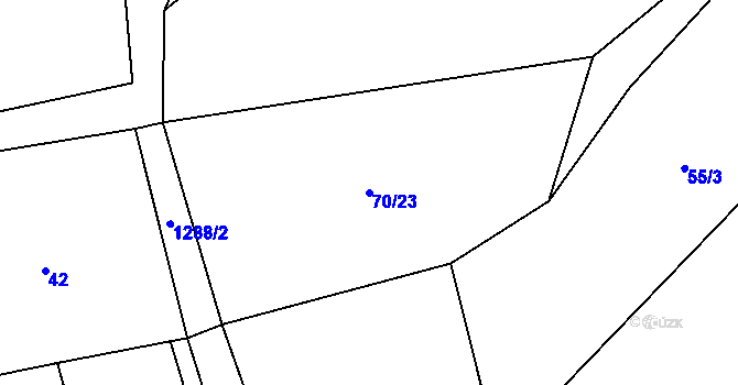Parcela st. 70/23 v KÚ Nošovice, Katastrální mapa