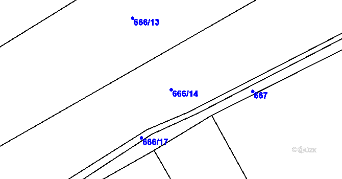 Parcela st. 666/14 v KÚ Nošovice, Katastrální mapa