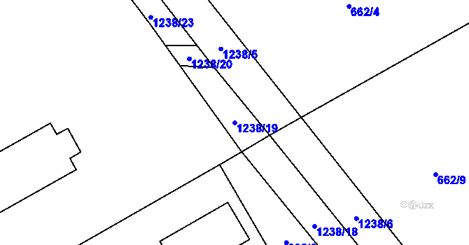 Parcela st. 1238/19 v KÚ Nošovice, Katastrální mapa