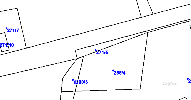 Parcela st. 271/5 v KÚ Nošovice, Katastrální mapa