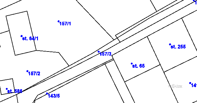 Parcela st. 157/3 v KÚ Nošovice, Katastrální mapa