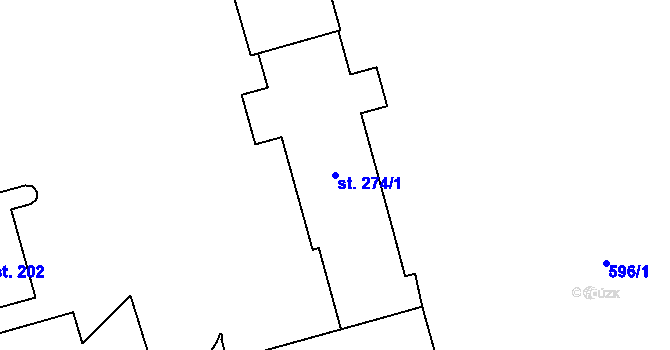 Parcela st. 274/1 v KÚ Nošovice, Katastrální mapa