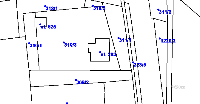 Parcela st. 293 v KÚ Nošovice, Katastrální mapa