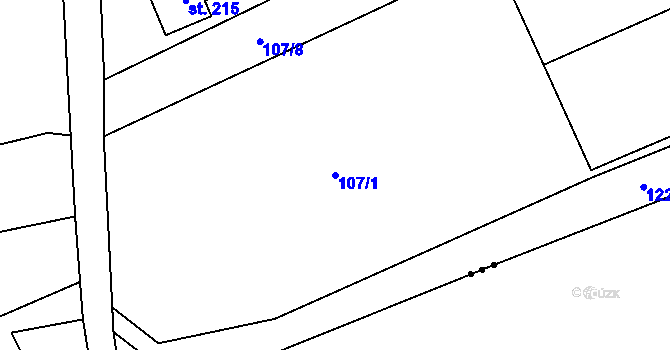 Parcela st. 107/1 v KÚ Nošovice, Katastrální mapa