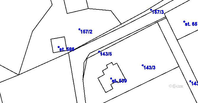 Parcela st. 143/5 v KÚ Nošovice, Katastrální mapa