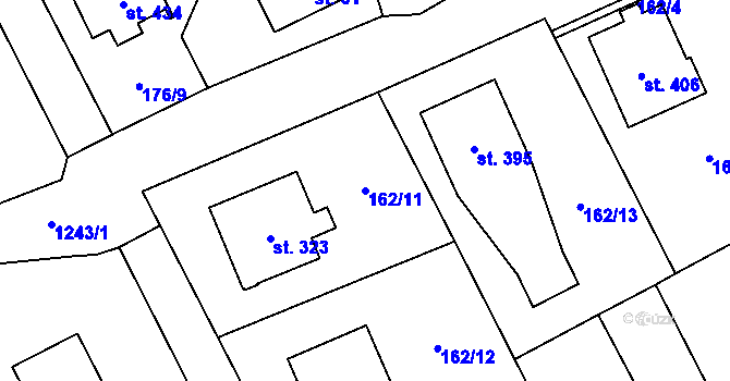 Parcela st. 162/11 v KÚ Nošovice, Katastrální mapa
