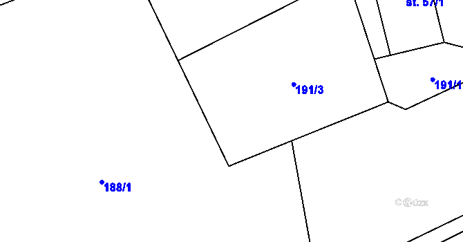 Parcela st. 188/4 v KÚ Nošovice, Katastrální mapa
