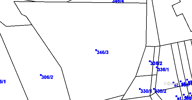 Parcela st. 346/3 v KÚ Nošovice, Katastrální mapa
