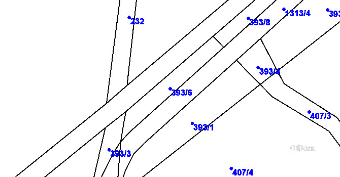 Parcela st. 393/6 v KÚ Nošovice, Katastrální mapa