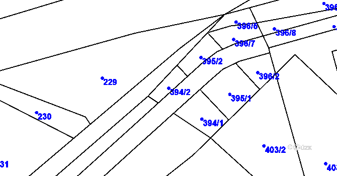 Parcela st. 394/2 v KÚ Nošovice, Katastrální mapa