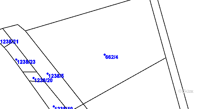Parcela st. 662/4 v KÚ Nošovice, Katastrální mapa