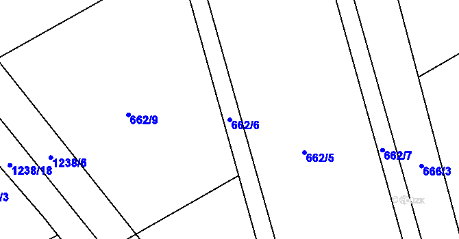 Parcela st. 662/6 v KÚ Nošovice, Katastrální mapa