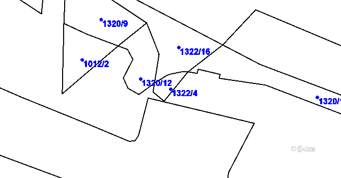 Parcela st. 1322/4 v KÚ Nošovice, Katastrální mapa