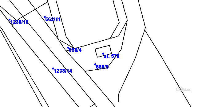 Parcela st. 578 v KÚ Nošovice, Katastrální mapa