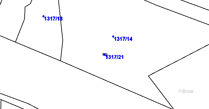 Parcela st. 1317/21 v KÚ Nošovice, Katastrální mapa