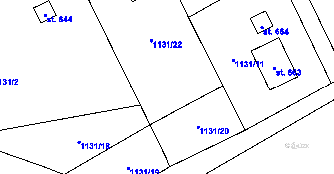 Parcela st. 1131/21 v KÚ Nošovice, Katastrální mapa