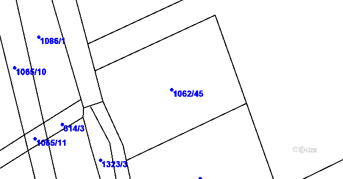 Parcela st. 1062/45 v KÚ Nošovice, Katastrální mapa