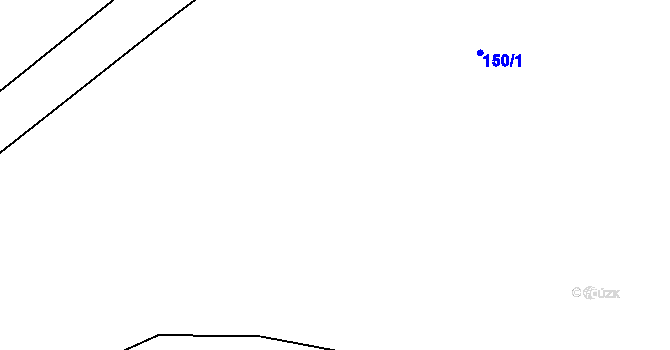 Parcela st. 150/2 v KÚ Nouzov u Dymokur, Katastrální mapa