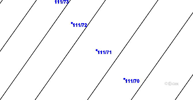 Parcela st. 111/71 v KÚ Nouzov u Dymokur, Katastrální mapa