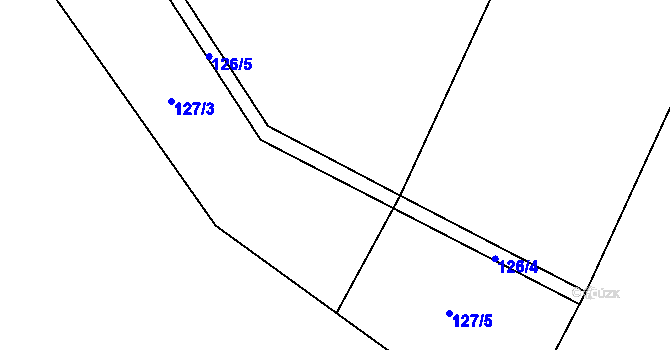 Parcela st. 126/3 v KÚ Nouzov u Dymokur, Katastrální mapa