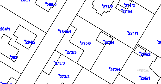 Parcela st. 272/2 v KÚ Nová Bělá, Katastrální mapa