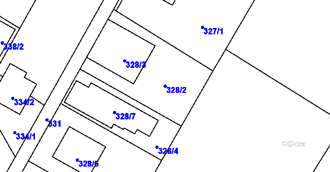 Parcela st. 328/2 v KÚ Nová Bělá, Katastrální mapa