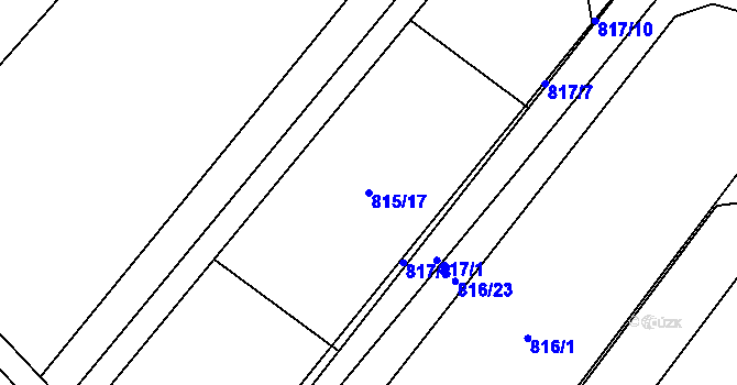Parcela st. 815/17 v KÚ Nová Bělá, Katastrální mapa