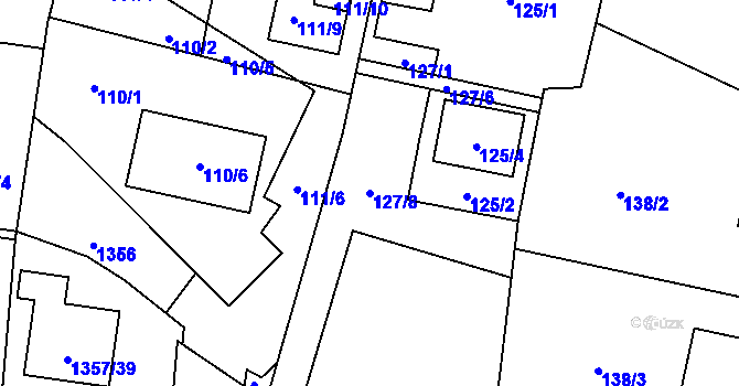 Parcela st. 127/8 v KÚ Nová Bělá, Katastrální mapa