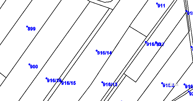 Parcela st. 916/14 v KÚ Nová Bělá, Katastrální mapa